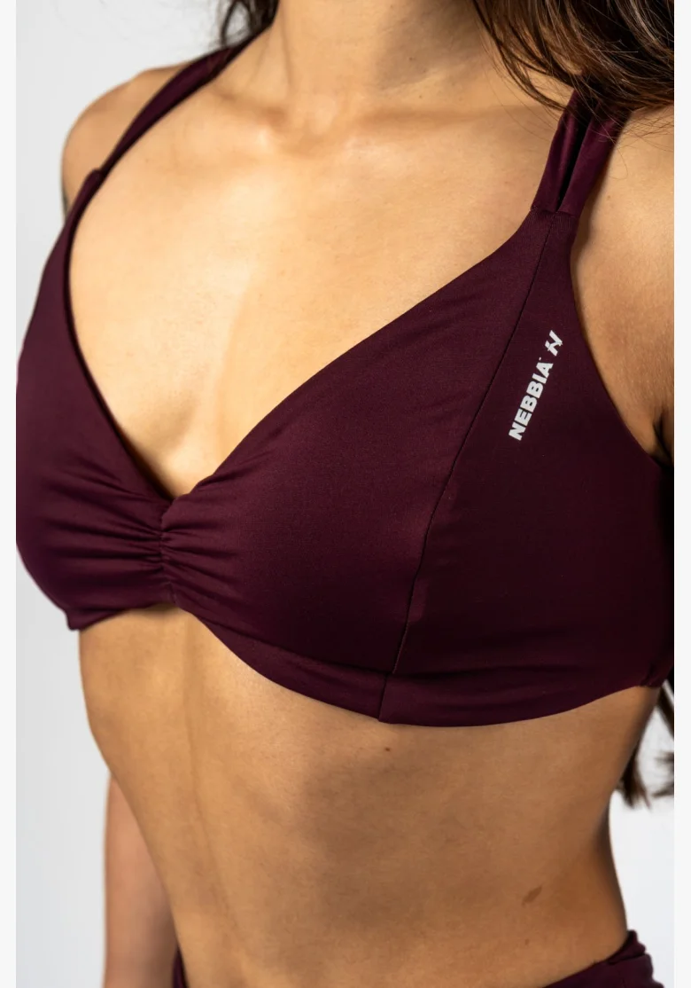 NEBBIA • NEBBIA Reggiseno sportivo STRONG BEAUTY bordò • Nebshop.cz
