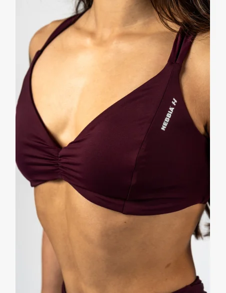 NEBBIA • NEBBIA Reggiseno sportivo STRONG BEAUTY bordò • Nebshop.cz