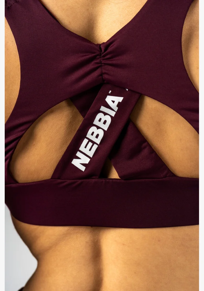 NEBBIA • NEBBIA Reggiseno sportivo STRONG BEAUTY bordò • Nebshop.cz