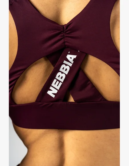 NEBBIA • NEBBIA Reggiseno sportivo STRONG BEAUTY bordò • Nebshop.cz