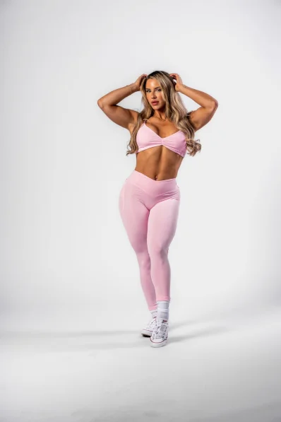 NEBBIA • NEBBIA Leggings modellanti con vita a V STRONG BEAUTY rosa • Nebshop.it 2