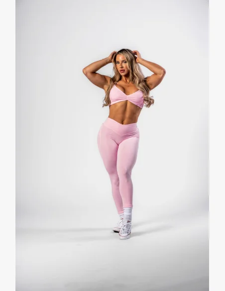 NEBBIA • NEBBIA Leggings modellanti con vita a V STRONG BEAUTY rosa • Nebshop.it
