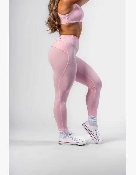 NEBBIA • NEBBIA Leggings modellanti con vita a V STRONG BEAUTY rosa • Nebshop.it
