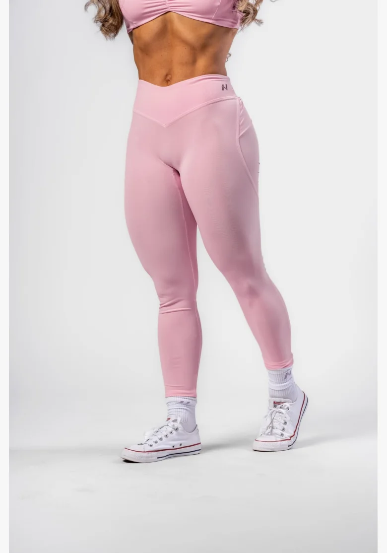 NEBBIA • NEBBIA Leggings modellanti con vita a V STRONG BEAUTY rosa • Nebshop.it