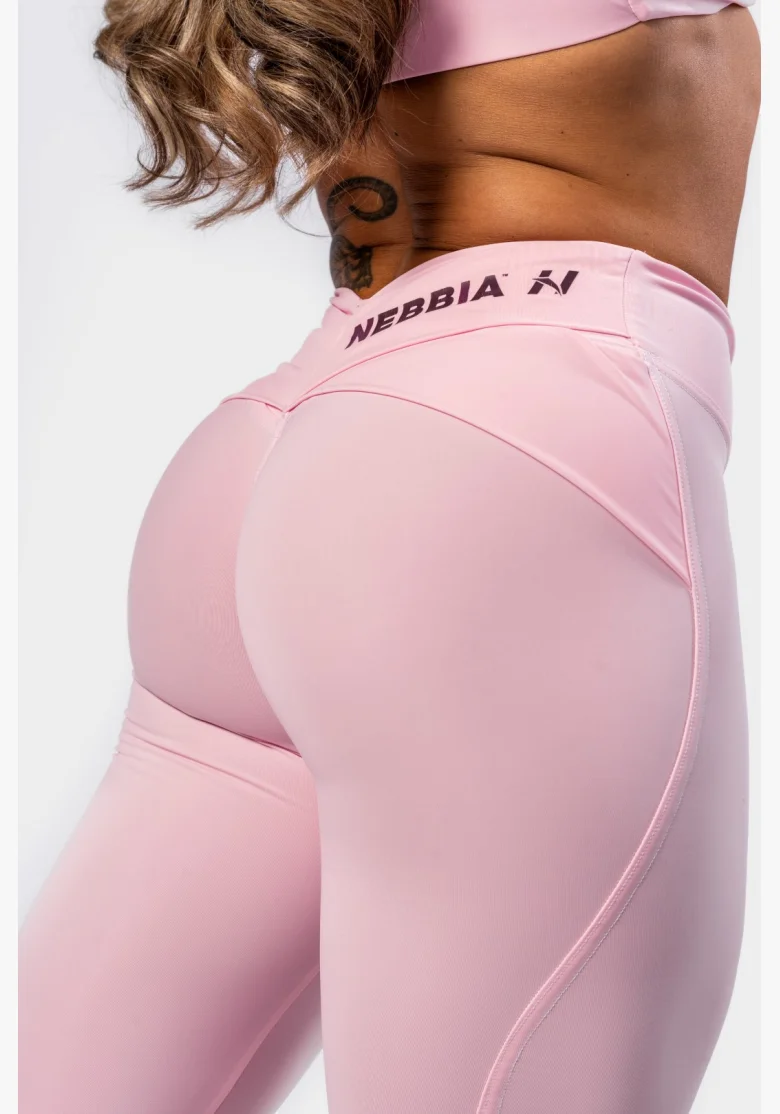 NEBBIA • NEBBIA Leggings modellanti con vita a V STRONG BEAUTY rosa • Nebshop.it