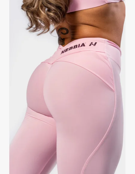 NEBBIA • NEBBIA Leggings modellanti con vita a V STRONG BEAUTY rosa • Nebshop.it