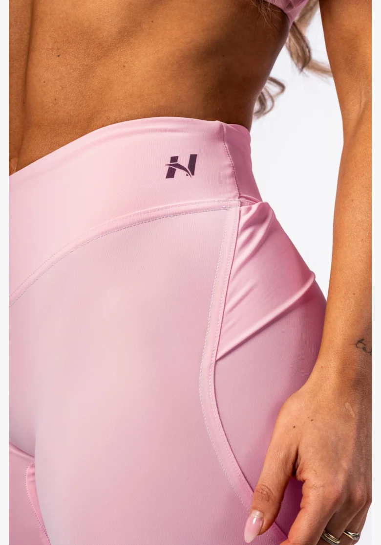 NEBBIA • NEBBIA Leggings modellanti con vita a V STRONG BEAUTY rosa • Nebshop.it