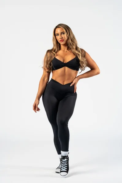 NEBBIA • NEBBIA Leggings modelanti con vita a V STRONG BEAUTY neri • Nebshop.it