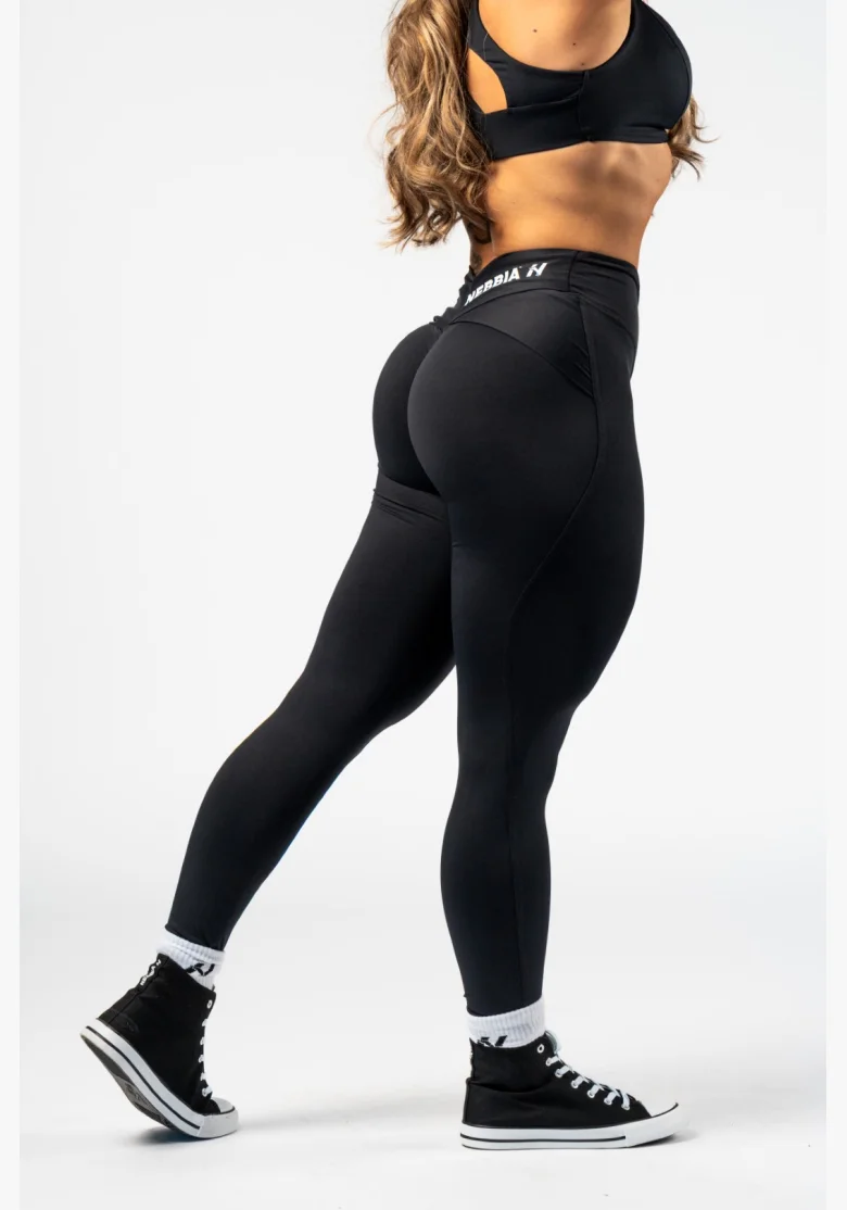 NEBBIA • NEBBIA Leggings modelanti con vita a V STRONG BEAUTY neri • Nebshop.it