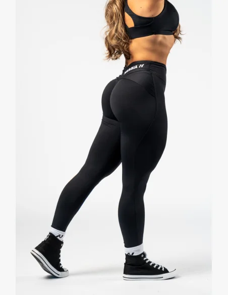 NEBBIA • NEBBIA Leggings modelanti con vita a V STRONG BEAUTY neri • Nebshop.it