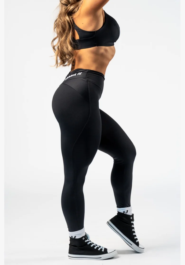 NEBBIA • NEBBIA Leggings modelanti con vita a V STRONG BEAUTY neri • Nebshop.it