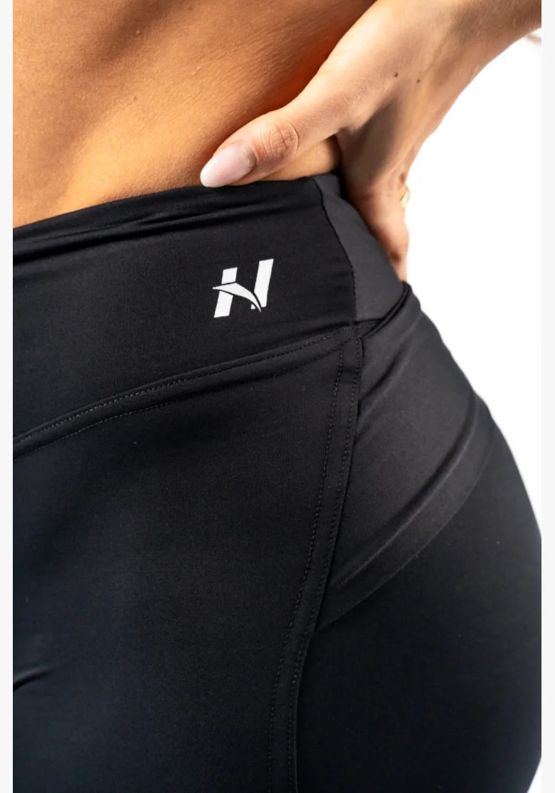 NEBBIA • NEBBIA Leggings modelanti con vita a V STRONG BEAUTY neri • Nebshop.it
