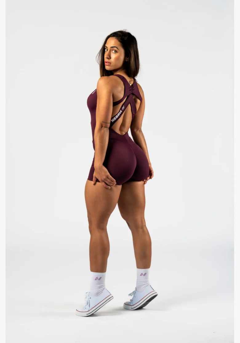 NEBBIA • NEBBIA Body modellante fitness STRONG BEAUTY bordeaux • Nebshop.it