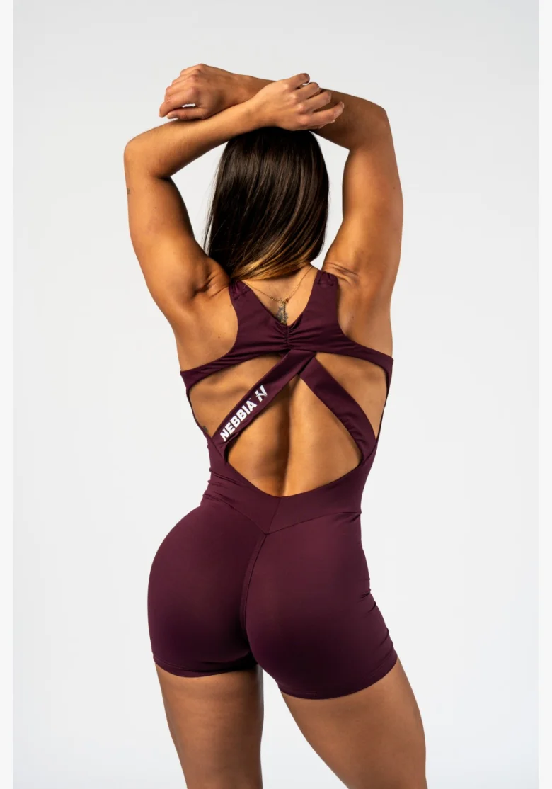 NEBBIA • NEBBIA Body modellante fitness STRONG BEAUTY bordeaux • Nebshop.it