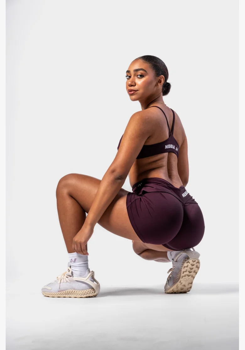 NEBBIA • NEBBIA Shorty modellanti con vita a V STRONG BEAUTY bordeaux • Nebshop.it