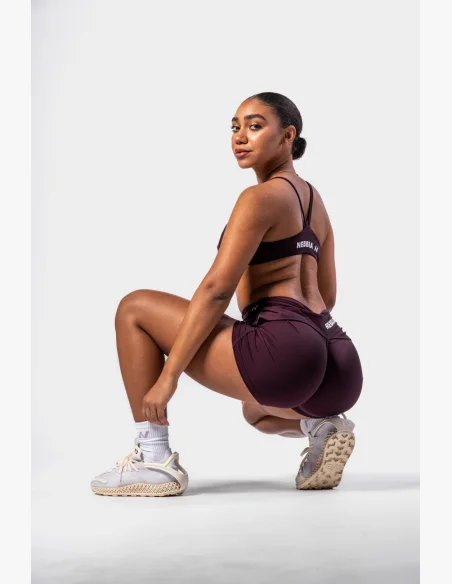 NEBBIA • NEBBIA Shorty modellanti con vita a V STRONG BEAUTY bordeaux • Nebshop.it