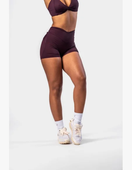 NEBBIA • NEBBIA Shorty modellanti con vita a V STRONG BEAUTY bordeaux • Nebshop.it