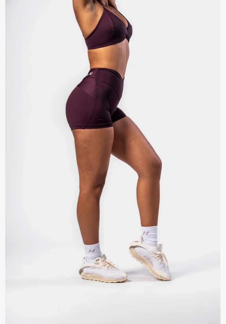 NEBBIA • NEBBIA Shorty modellanti con vita a V STRONG BEAUTY bordeaux • Nebshop.it