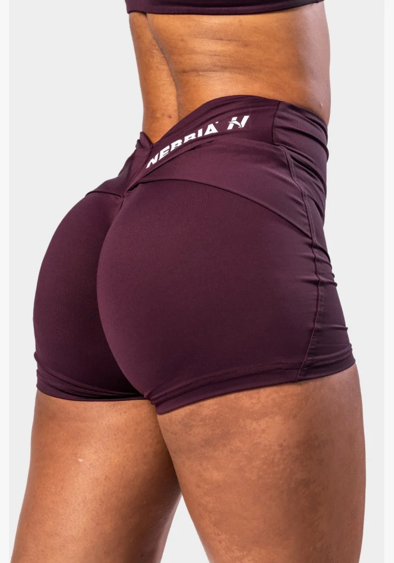 NEBBIA • NEBBIA Shorty modellanti con vita a V STRONG BEAUTY bordeaux • Nebshop.it