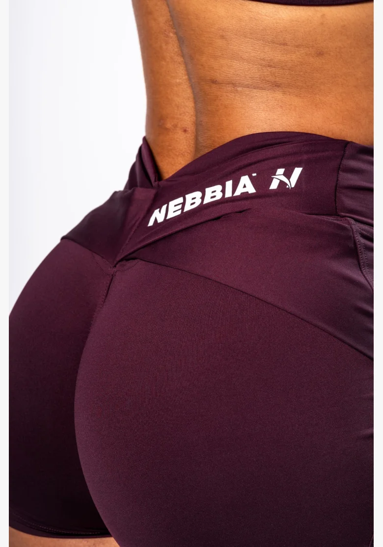 NEBBIA • NEBBIA Shorty modellanti con vita a V STRONG BEAUTY bordeaux • Nebshop.it