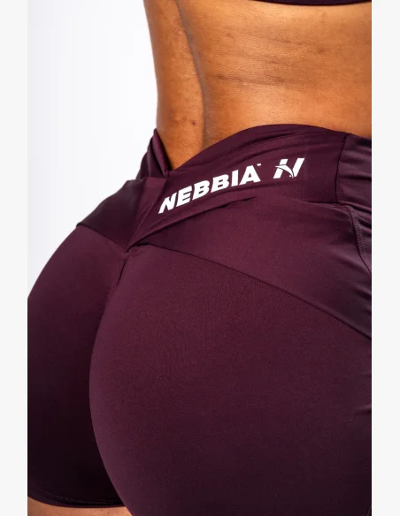NEBBIA • NEBBIA Shorty modellanti con vita a V STRONG BEAUTY bordeaux • Nebshop.it