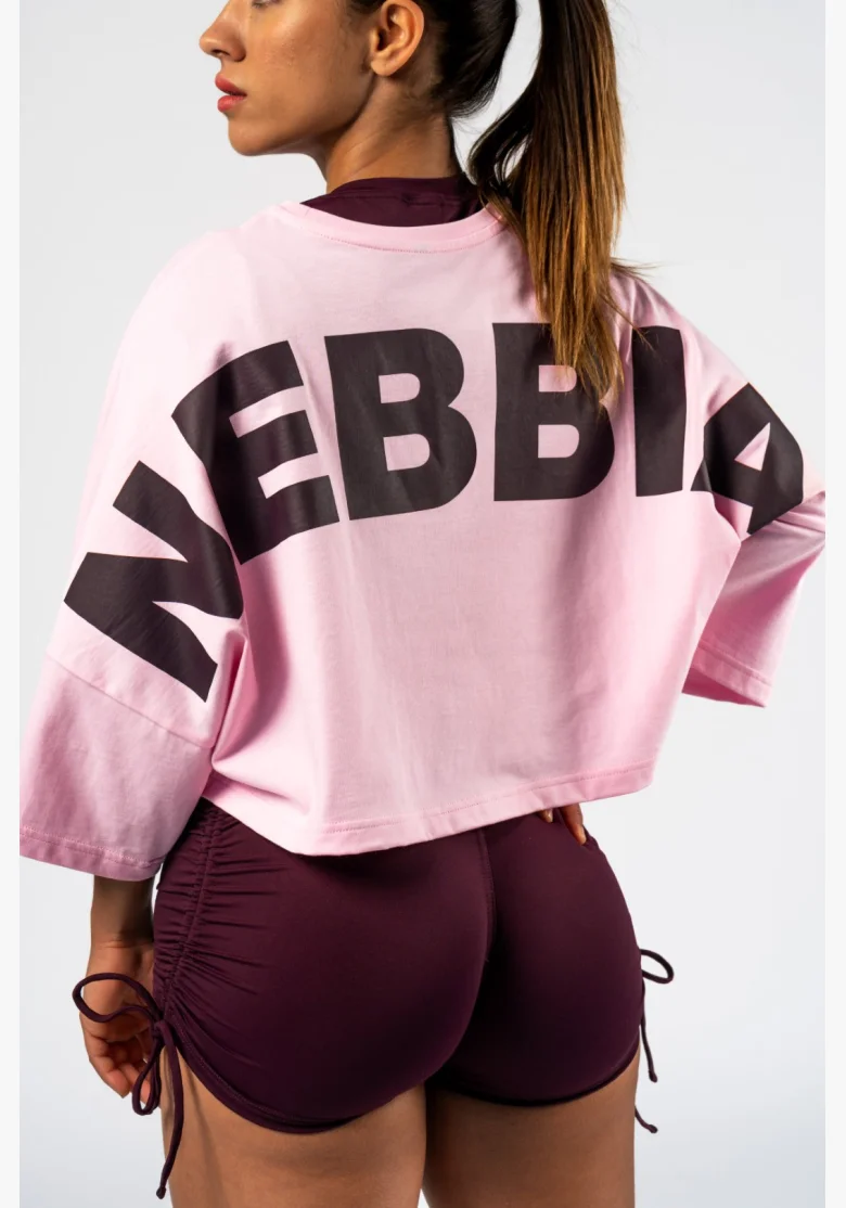NEBBIA • NEBBIA T-shirt corto oversized JUST FLOW rosa • Nebshop.cz