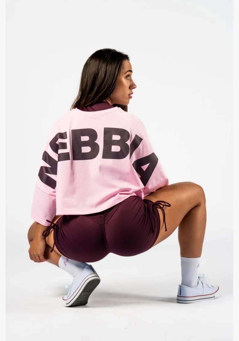 NEBBIA • NEBBIA T-shirt corto oversized JUST FLOW rosa • Nebshop.cz