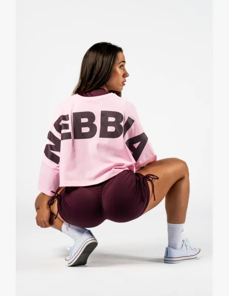 NEBBIA • NEBBIA T-shirt corto oversized JUST FLOW rosa • Nebshop.cz
