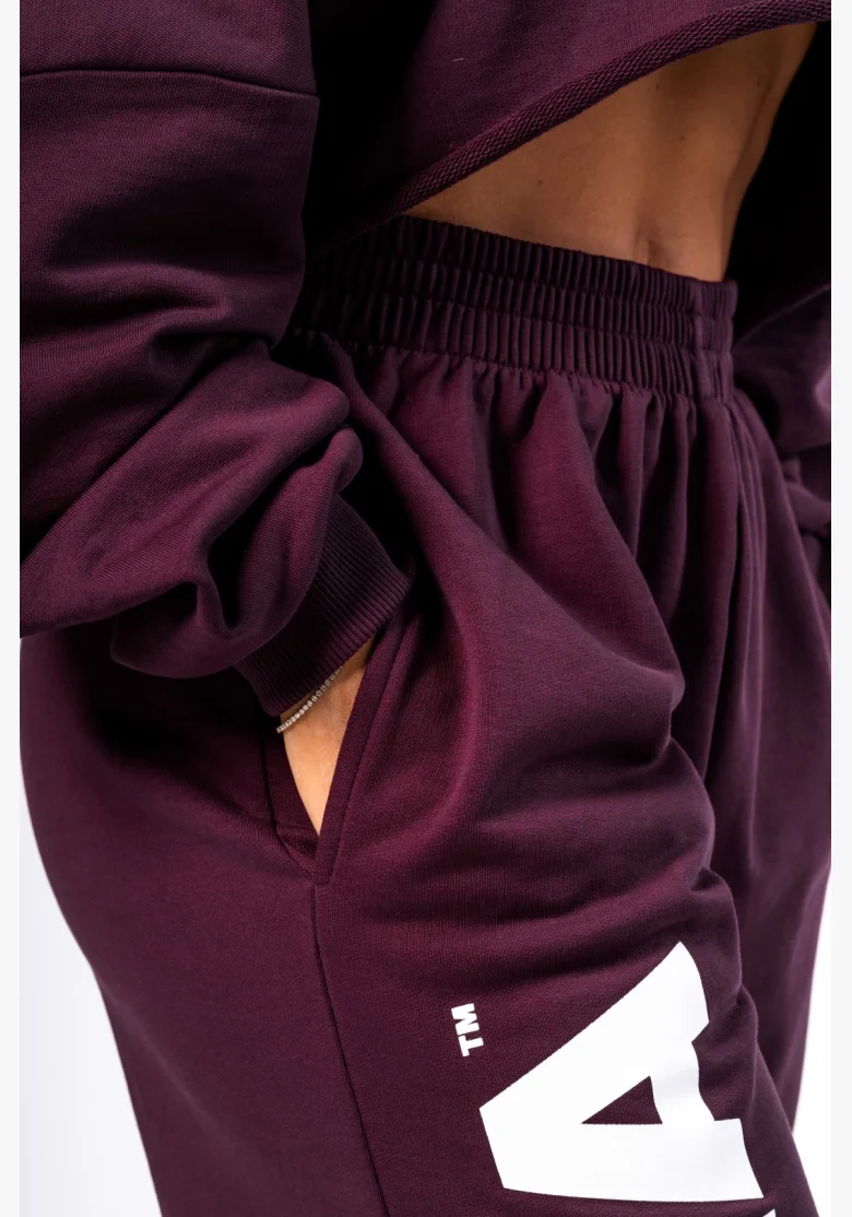 NEBBIA • NEBBIA Pantaloni baggy larghi BOYFRIEND STYLE bordeaux • Nebshop.it