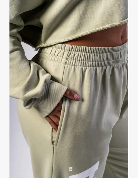 NEBBIA • NEBBIA Pantaloni baggy a gamba larga BOYFRIEND STYLE verde chiaro • Nebshop.cz