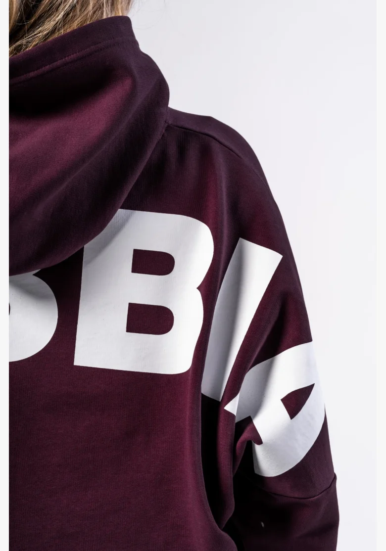 NEBBIA • NEBBIA Felpa oversize con cappuccio OWN YOUR POWER bordeaux • Nebshop.cz