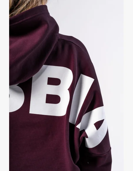 NEBBIA • NEBBIA Felpa oversize con cappuccio OWN YOUR POWER bordeaux • Nebshop.cz