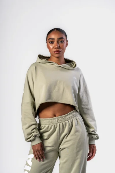 NEBBIA • NEBBIA Felpa oversize con cappuccio OWN YOUR POWER verde chiaro • Nebshop.cz