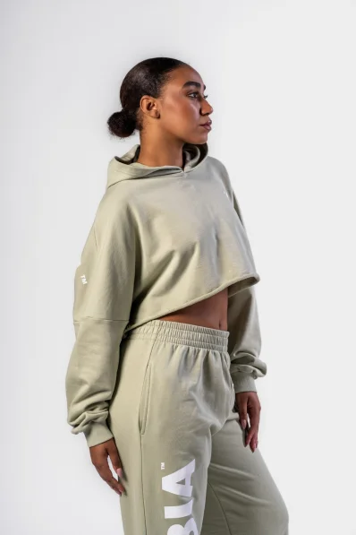 NEBBIA • NEBBIA Felpa oversize con cappuccio OWN YOUR POWER verde chiaro • Nebshop.cz 2