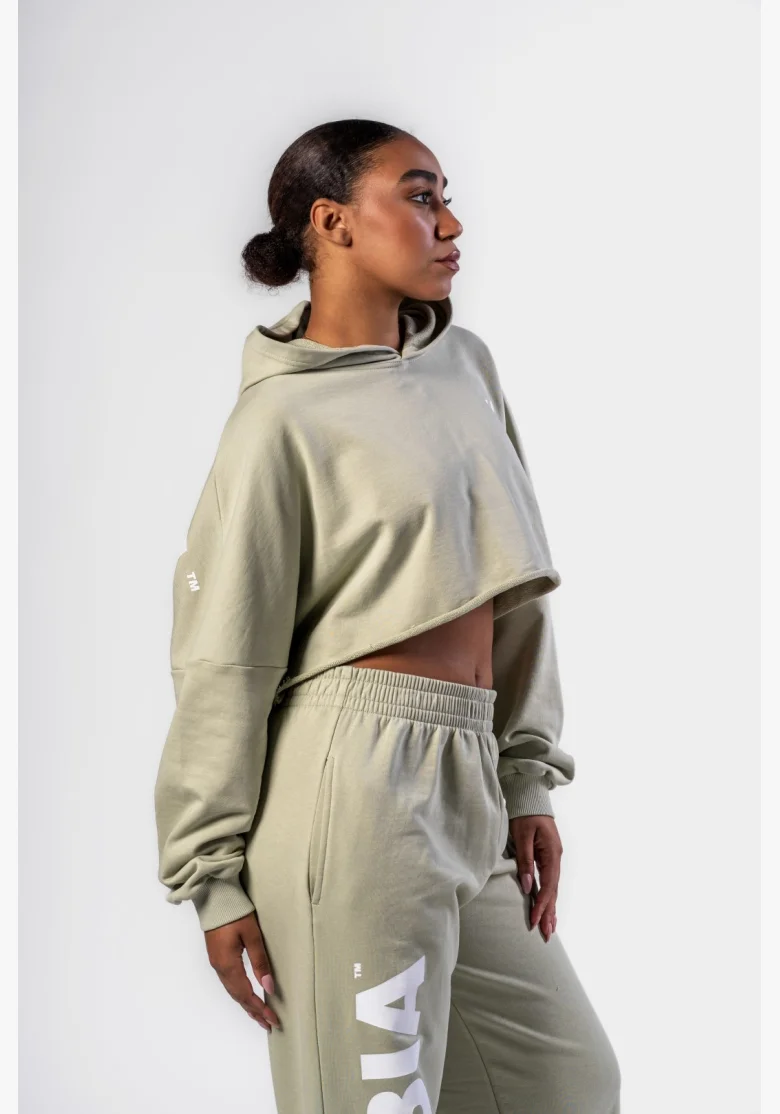 NEBBIA • NEBBIA Felpa oversize con cappuccio OWN YOUR POWER verde chiaro • Nebshop.cz