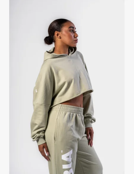 NEBBIA • NEBBIA Felpa oversize con cappuccio OWN YOUR POWER verde chiaro • Nebshop.cz