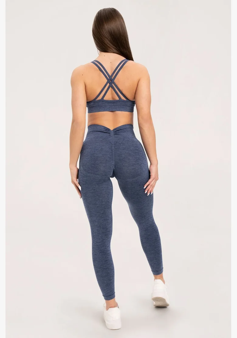 Gym Glamour Leggings seamless deep push up Dark Blue • NebShop
