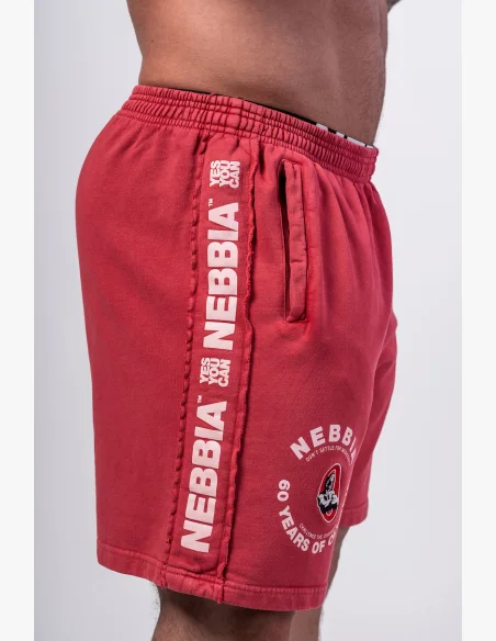 NEBBIA • NEBBIA Pantaloni corti felpati LEGEND rossi • NebShop