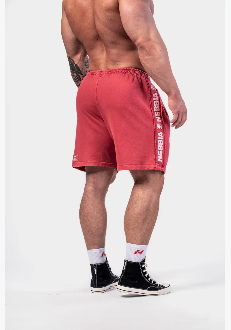 NEBBIA • NEBBIA Pantaloni corti felpati LEGEND rossi • NebShop