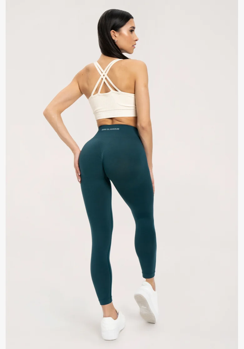 Gym Glamour Leggings flessibili 2.0 Bottle Green • NebShop