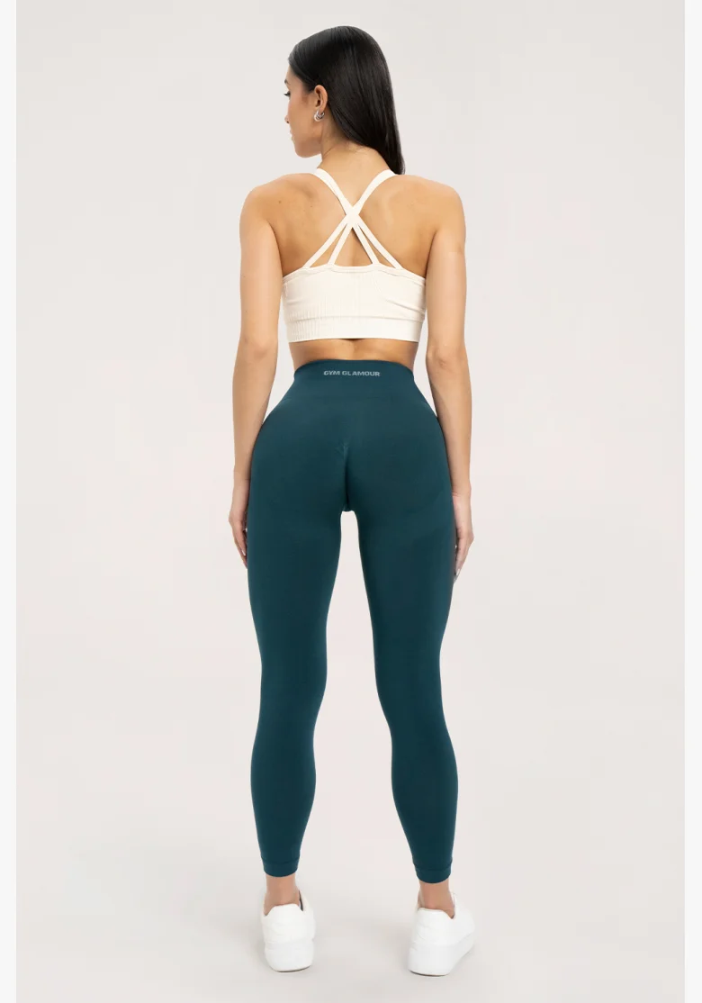 Gym Glamour Leggings flessibili 2.0 Bottle Green • NebShop