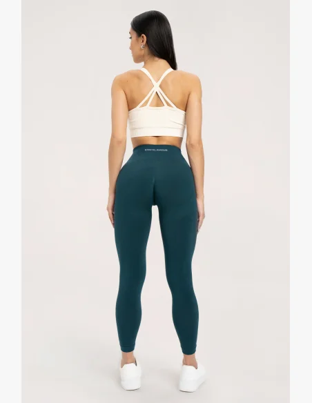 Gym Glamour Leggings flessibili 2.0 Bottle Green • NebShop