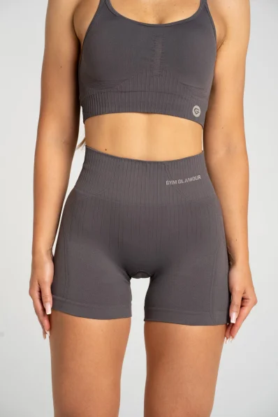 Gym Glamour Pantaloni push up 2.0 Dark Silver • NebShop
