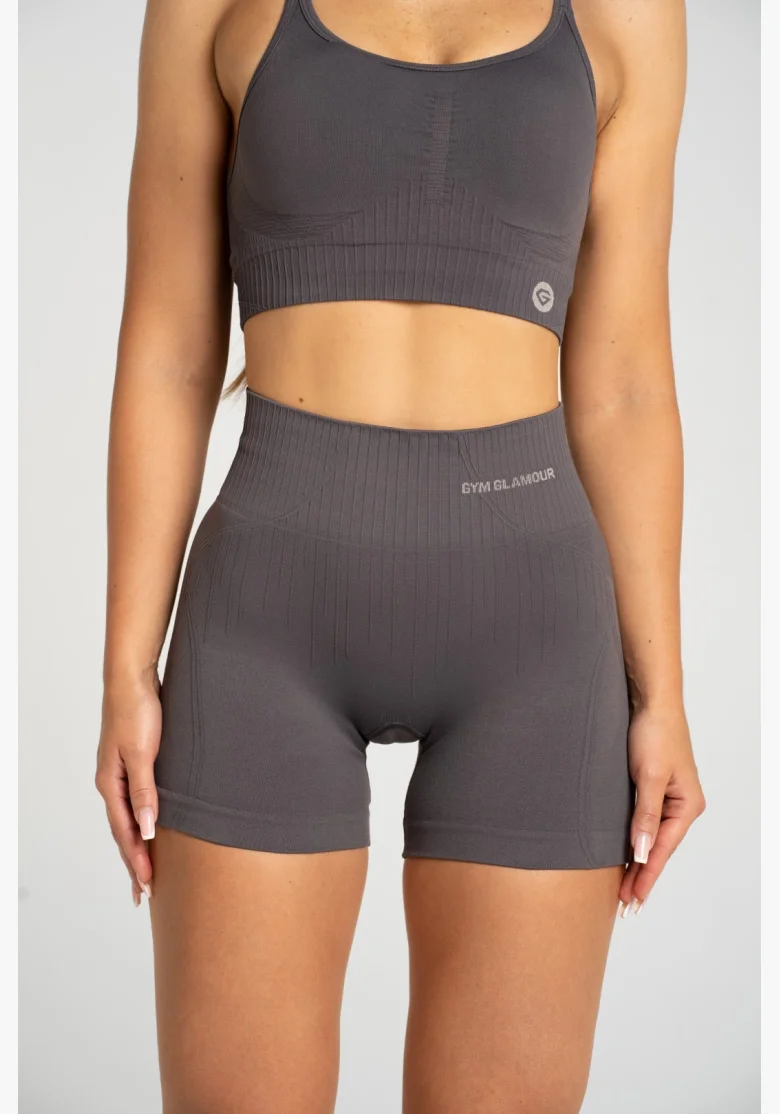 Gym Glamour Pantaloni push up 2.0 Dark Silver • NebShop