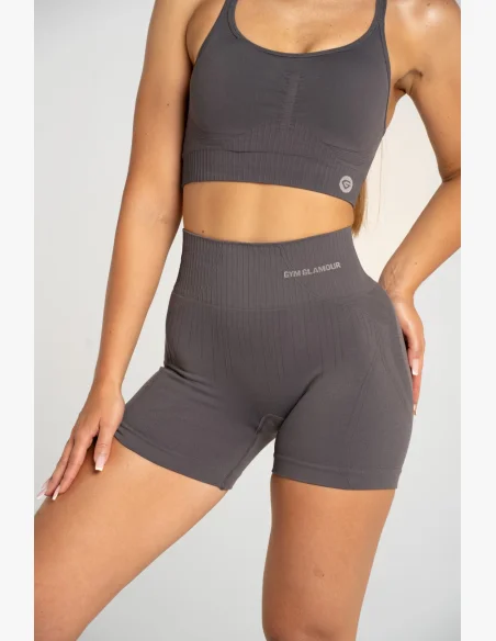 Gym Glamour Pantaloni push up 2.0 Dark Silver • NebShop