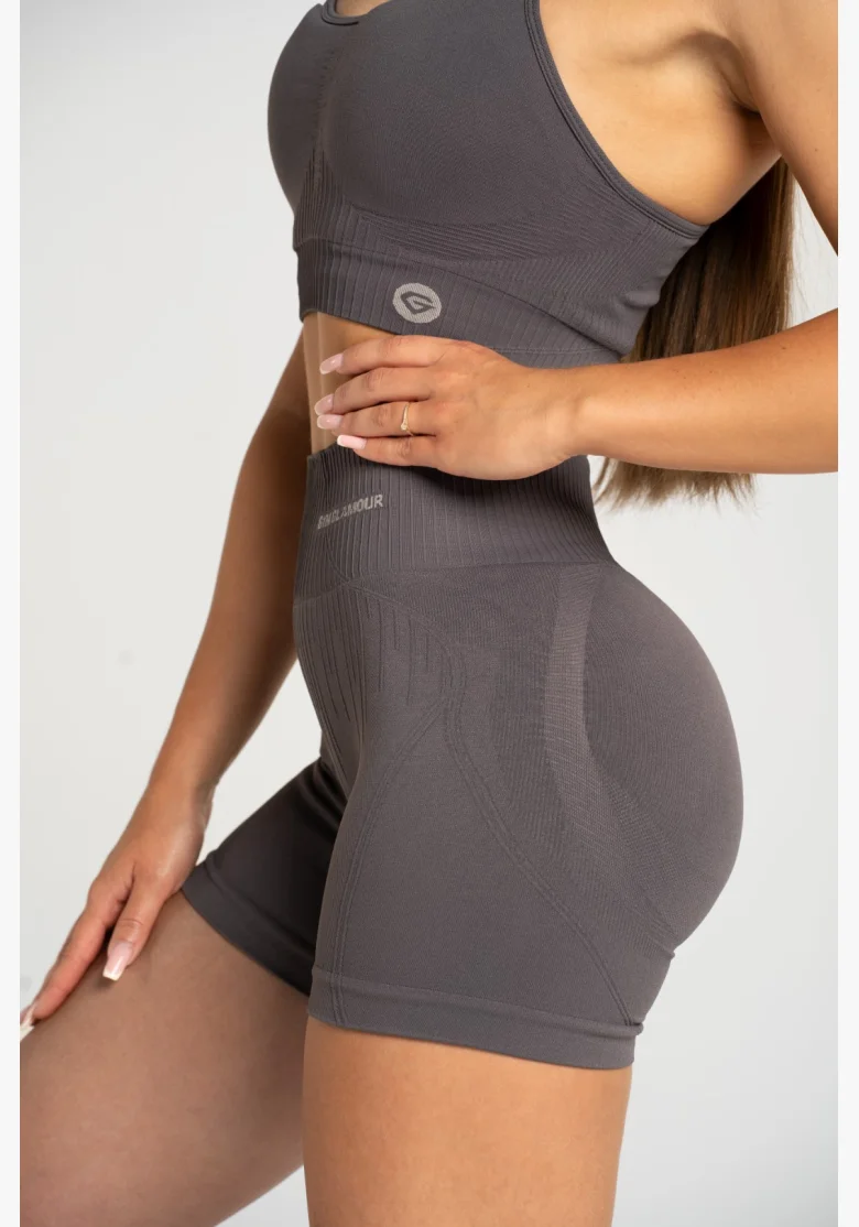 Gym Glamour Pantaloni push up 2.0 Dark Silver • NebShop