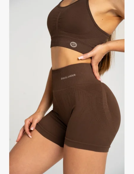 Gym Glamour Shorts push up 2.0 Dark Chocolate • NebShop