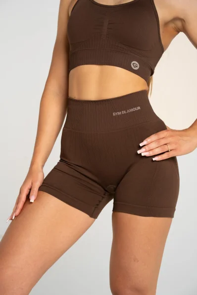 Gym Glamour Shorts push up 2.0 Dark Chocolate • NebShop 2