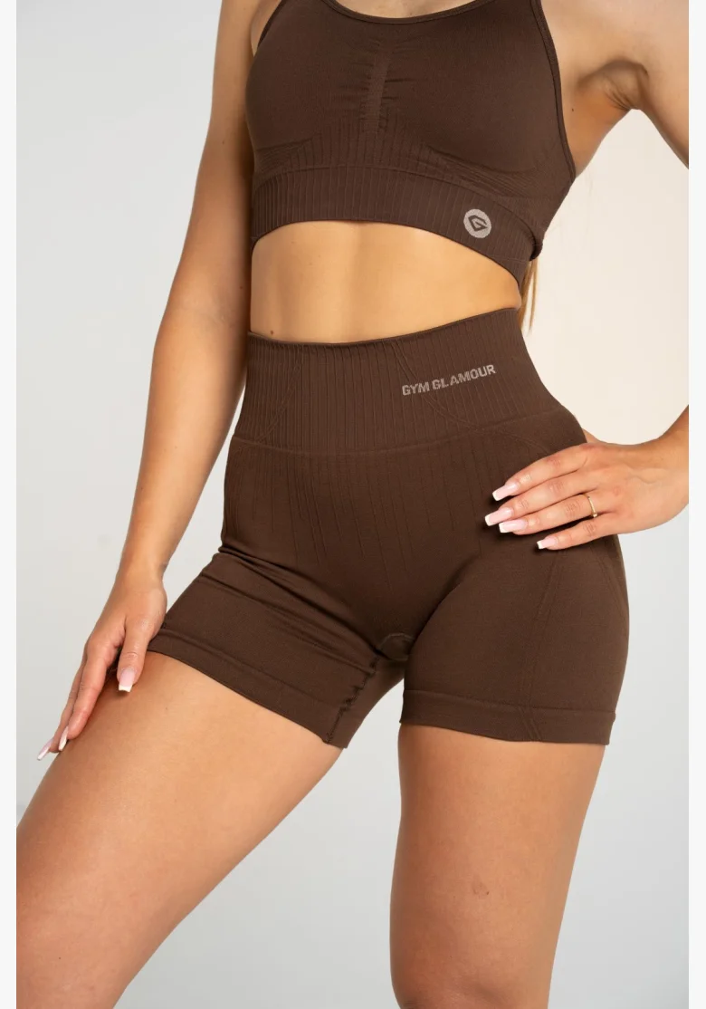 Gym Glamour Shorts push up 2.0 Dark Chocolate • NebShop