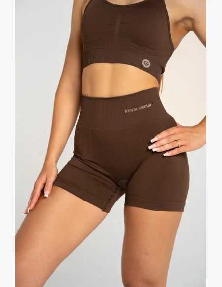 Gym Glamour Shorts push up 2.0 Dark Chocolate • NebShop